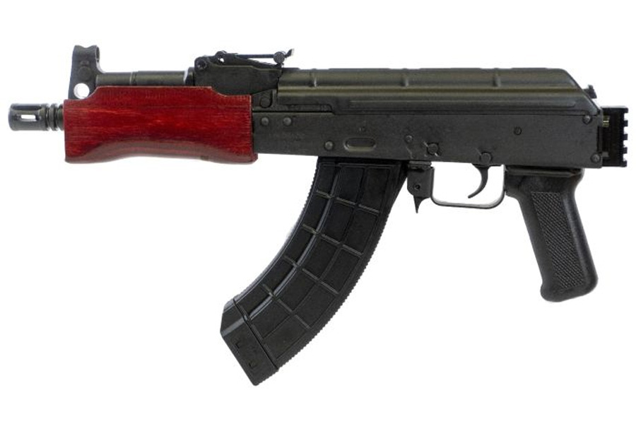 CENTURY ARMS MINI DRACO 7.62x39mm Pistol with Russian Red Furniture and Rail